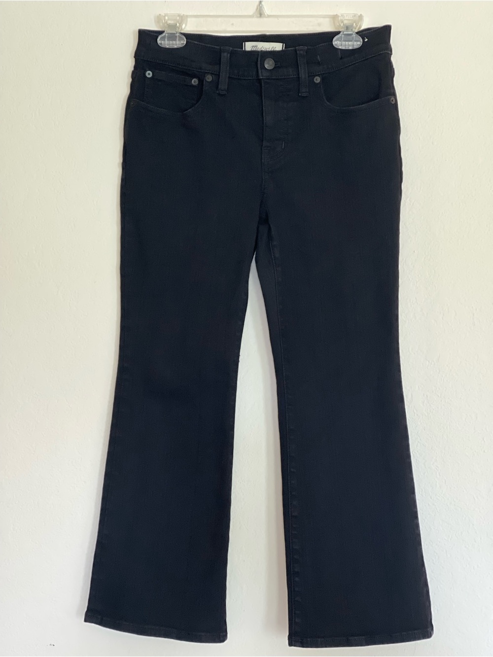 Madewell Mid-Rise Kick Out Crop Jeans Black Size 29P